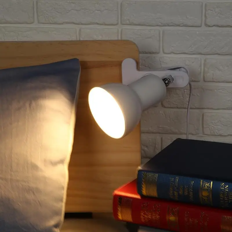 

360 Degrees Rotating Clip Light Base Turtle Reptile Basking Clamp Lamp Holder with On off Switch Bedroom Bedside Light Base