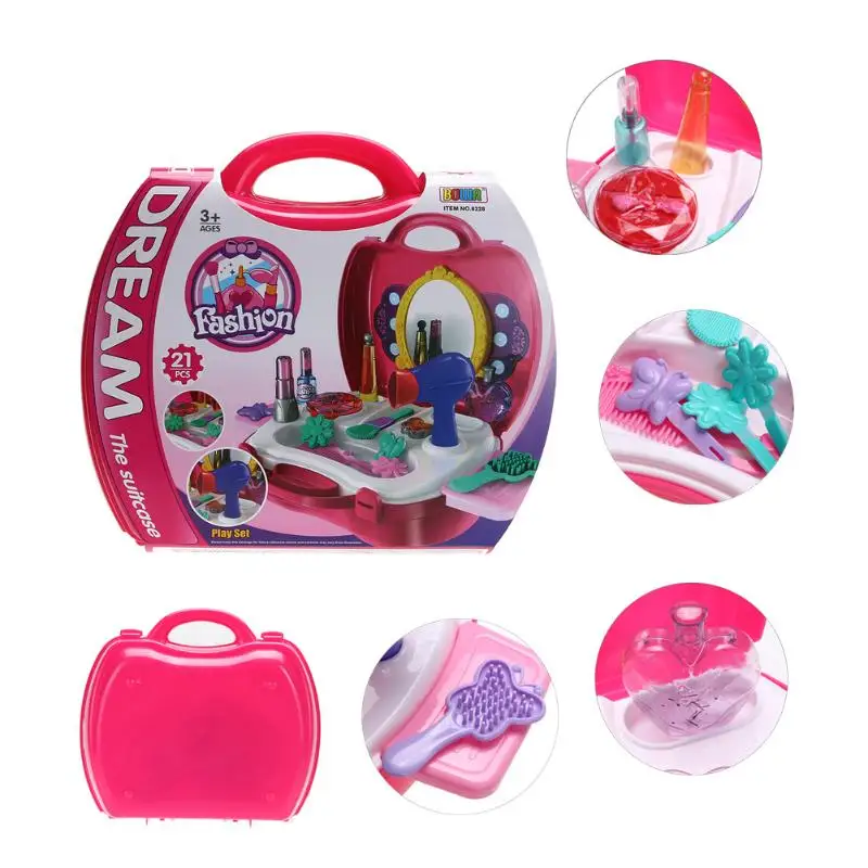 Моделирование косметичка для маленьких детей обувь девочек Макияж Tool Kit Box играть