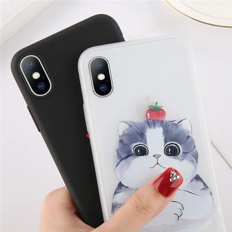 USLION Забавный чехол для iPhone X XS XR Xs Max 6 6s 7 8 Plus из мягкого ТПУ 5 5S se | Мобильные
