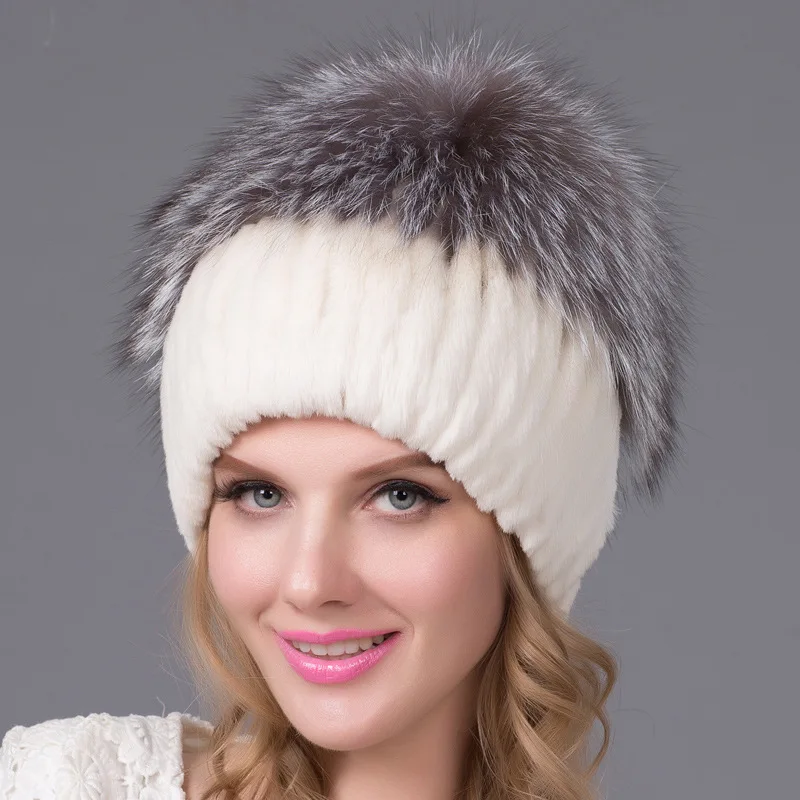 Женская шапка из кроличьего меха Плетеная соломенная шляпа Повседневная Ручная