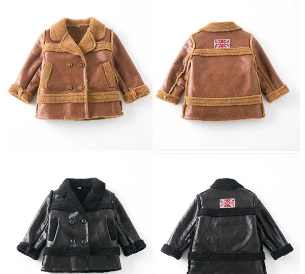 Детское меховое пальто для мальчиков плотное одежда с хлопковой подкладкой |