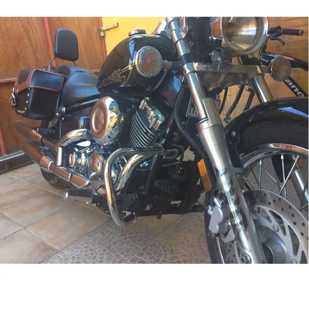 Защитный бампер для мотоцикла Бампер безопасности Yamaha Vstar 400 650 Classic Custom Dragstar DS400 1996