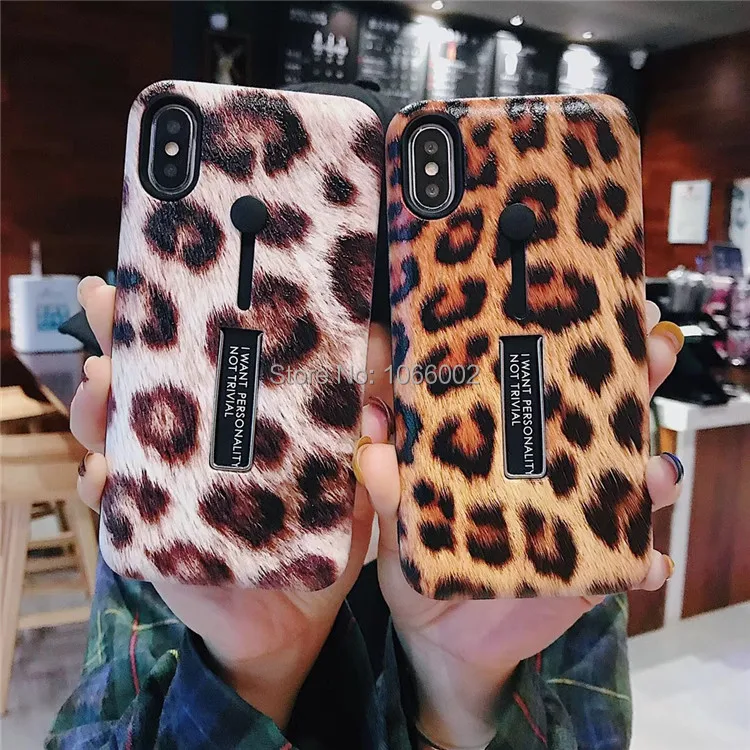 Милые чехлы с леопардовым принтом Jaguar Paw для iPhone XS Max XR X 7 8 Plus 6 6S петля на палец