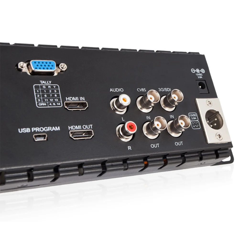 Verkauf Feelworld T51 Triple 5 Zoll 2RU Broadcast SDI Rack Montieren Monitor Bereich Video LCD Bildschirm 800x400 3G SDI HDMI AV Eingang Und Ausgang