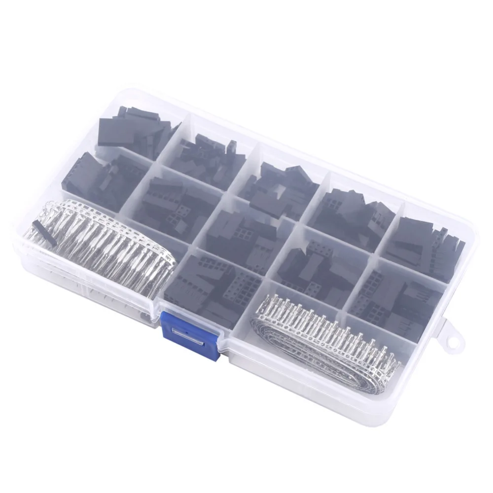 

620pcs 2.54mm Wire Cable Jumper Pin Header Connector Housing Kit Electronics Set Male/Female Crimp Pins Terminal NEW