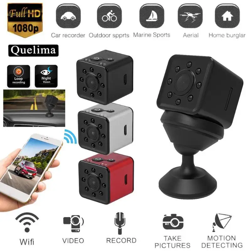 SQ13 1080 P Full HD ночного видения WiFi Автомобильный видеорегистратор камера мини Спорт