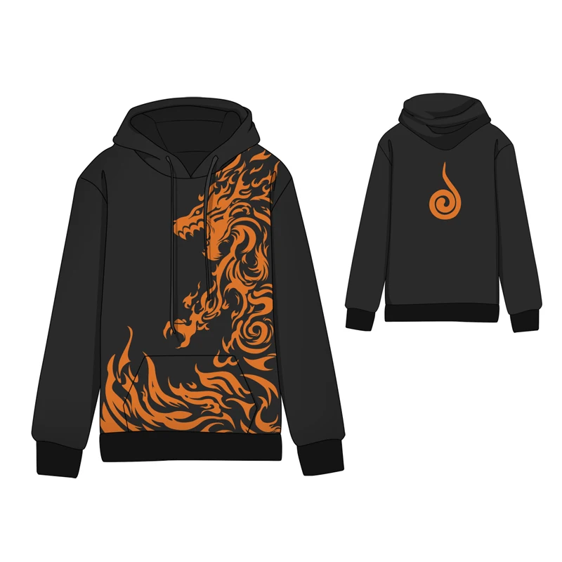 Горячие аниме Hokage Наруто косплей толстовки Стандартный с капюшоном зимние топы
