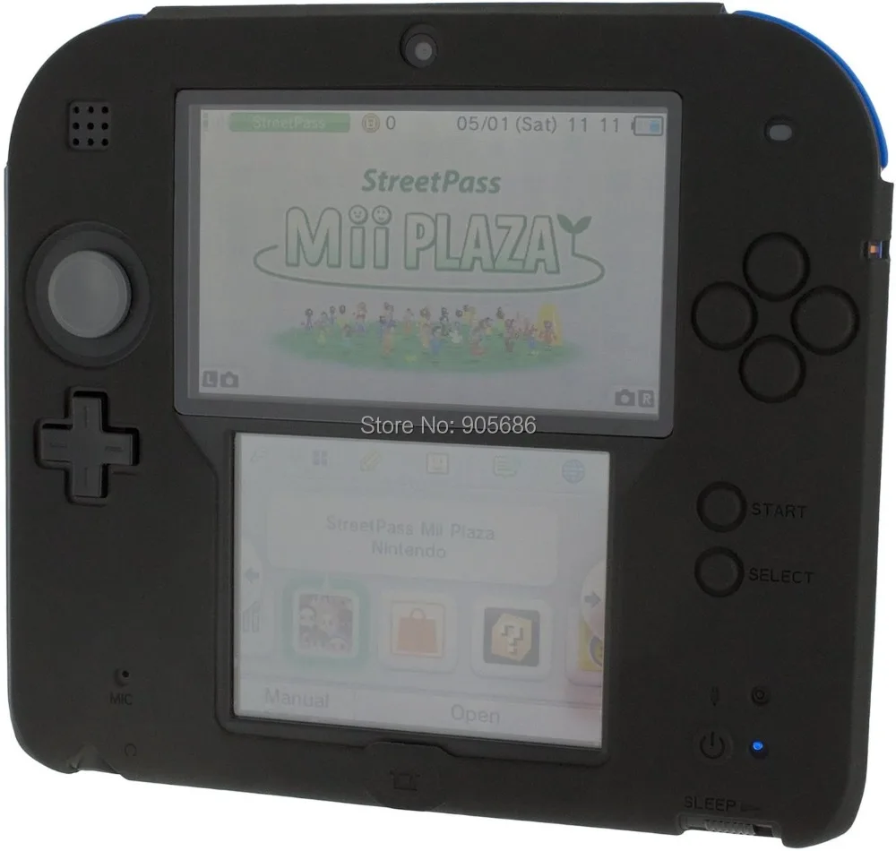 EXLENE Мягкий силиконовый чехол для 2DS защитный мягкий гелевый резиновый игровой
