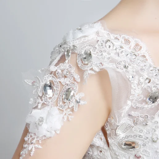 

Xnxee Champagne High Quality Dresses 2018 Sleeveless Appliques Bridal Dresses Wedding Gowns Vestidos de noiva Xnxee