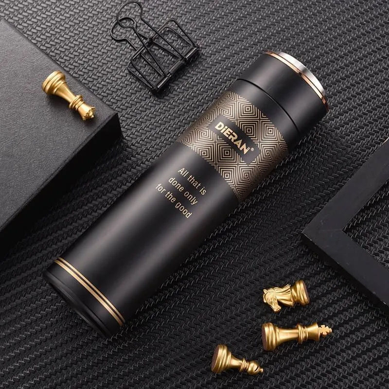 

ANJIALT 500ml Thermos Bottle Stainless Steel Vacuum Flasks With Filter Thermoese Coffee Tea Milk Travel Mug Business Thermocup