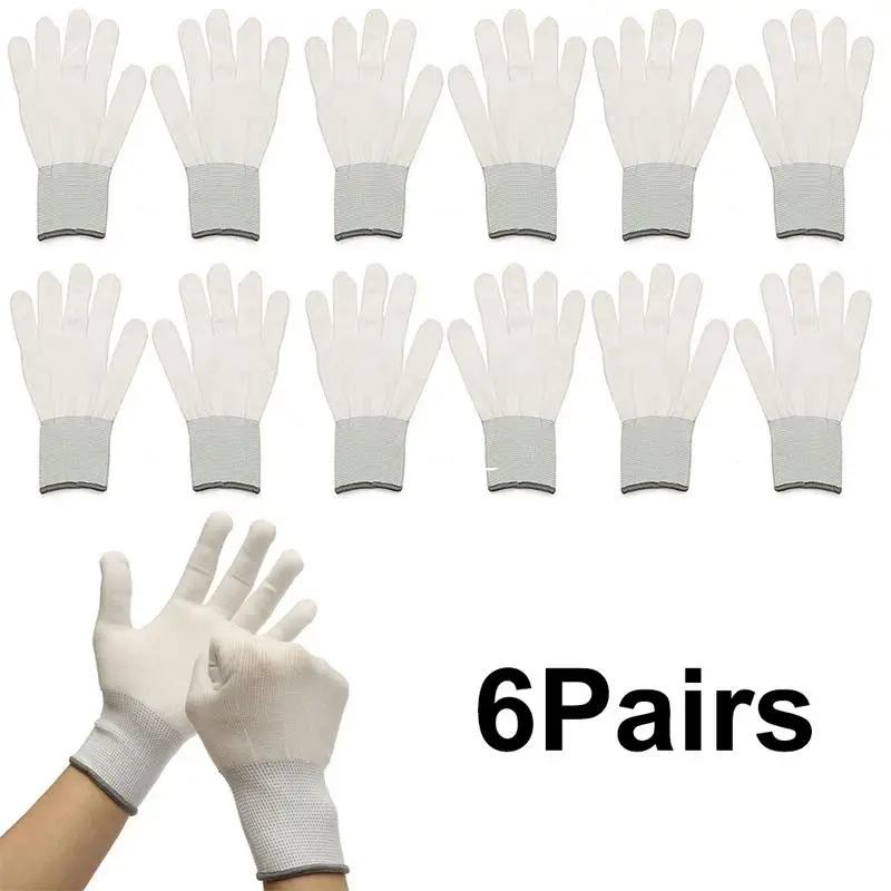 6 Pairs Comfortble Durable Cotton Gloves Tinting Application Tools For Car Wrap Vinyl Sticker | Автомобили и мотоциклы