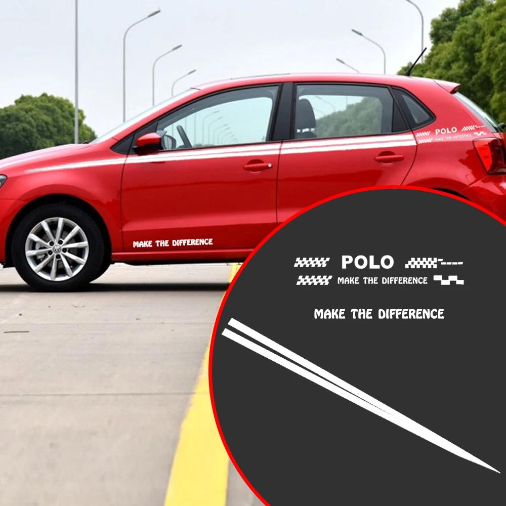 Наклейка на боковой кузов автомобиля Volkswagen VW POLO для хэтчбека седана внедорожника
