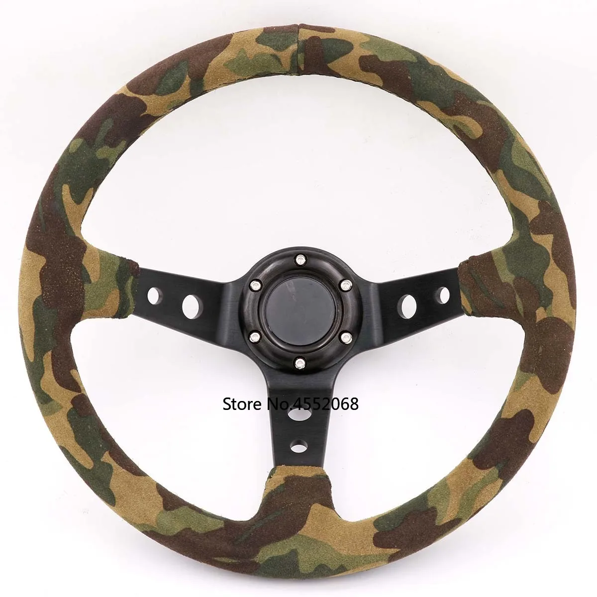 14 дюймовые камуфляжные замшевые кожаные рулевые колеса глубокая тарелка для