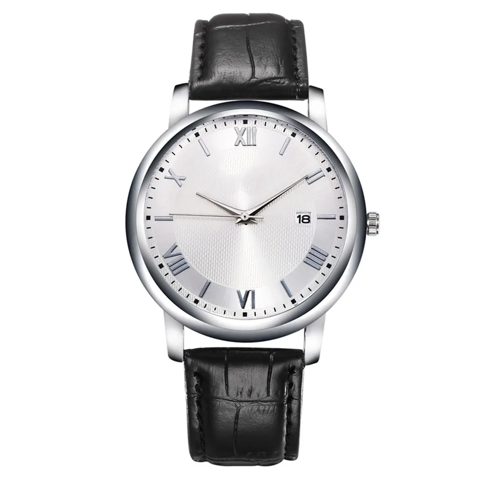 Casual Multifunction Simple Fabala Men Round Ultrathin Business Adjustable Watch Wristwatch Leather Strap Waterproof | Наручные часы