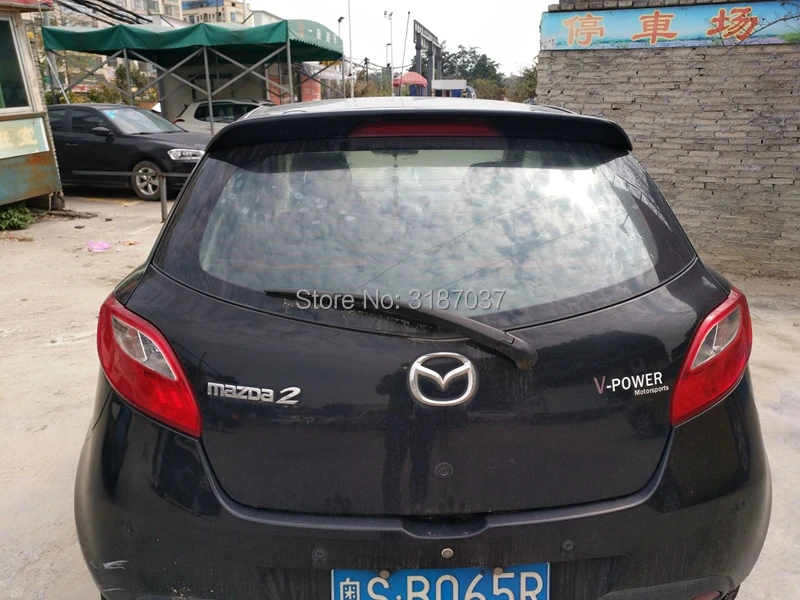 Для Mazda 2 Mazda2 хэтчбек Спойлер ABS пластик Неокрашенный задний спойлер крыло Крышка