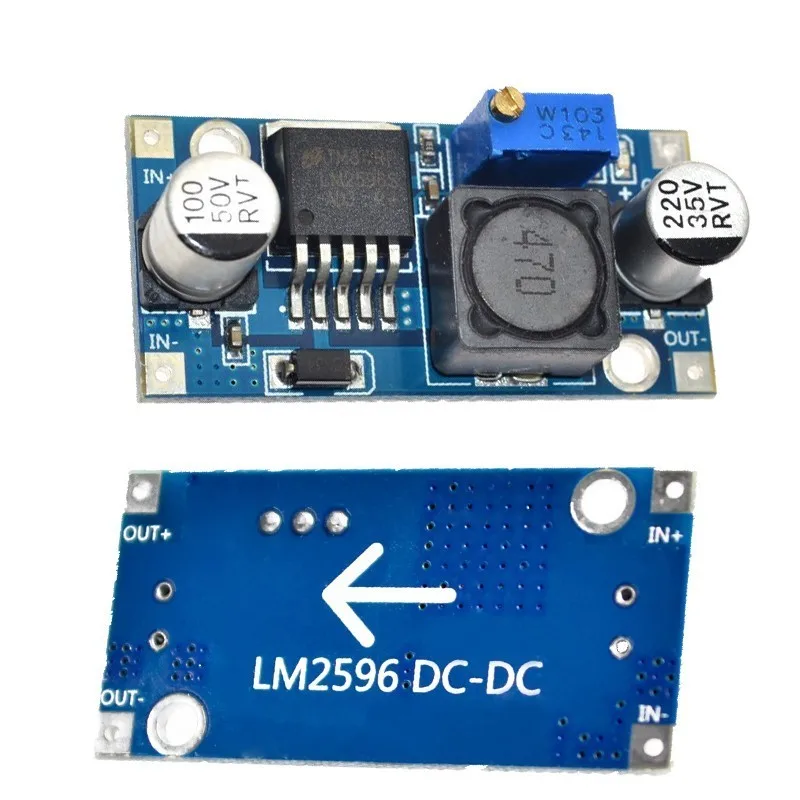 DC LM2596 LM2596S 4 35V Регулируемый понижающий модуль питания В 3A Макс выход 1 23 V