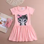 Платье для девочек, с коротким рукавом, Тюлевое, летнее