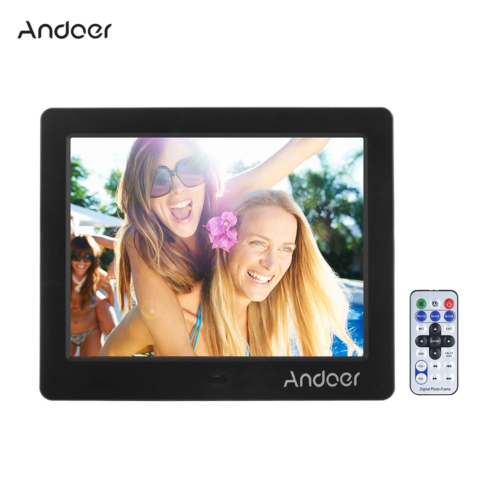 Andoer 8 &quotHD Высокое разрешение цифровая фоторамка Будильник MP3 MP4 Movie Плеер с