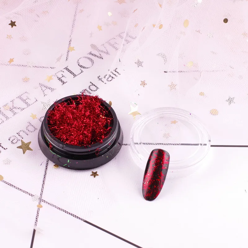 1 коробка ногтей Блестящий золотистый Серебристый полоски линии блестками