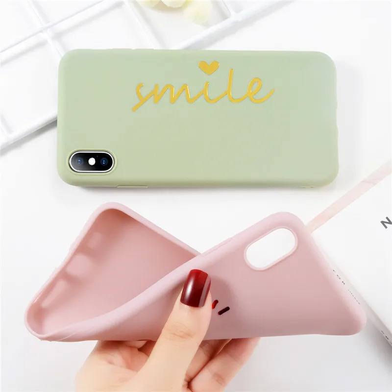 USLION Cartoon Crown Phone Cases For iPhone 6 6s 7 8 Plus Letter KING QUEEN Soft TPU Cover X XS XR Xs Max |