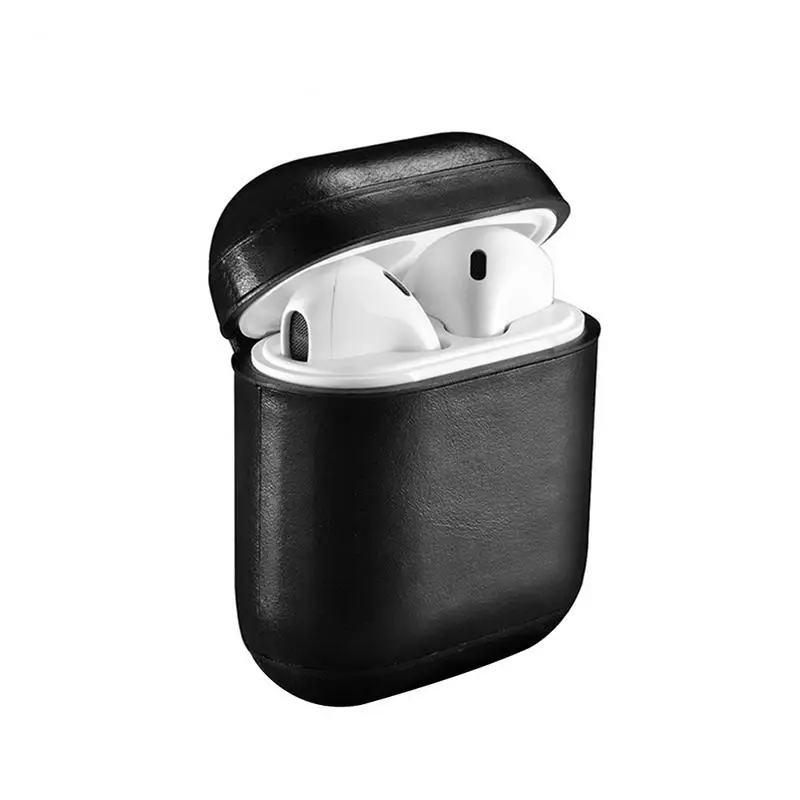 Беспроводной Bluetooth чехол для наушников Xiaomi Apple AirPods натуральная кожаная гарнитура