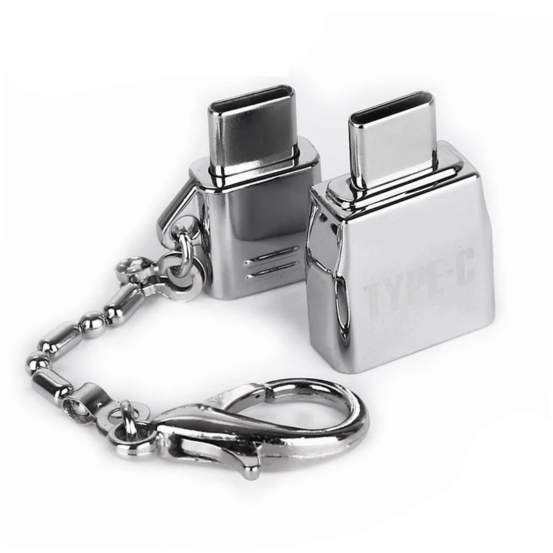 Key chain Type-C OTG Adapter Kits Micro-USB To Type C & USB Converter Data Sync Charging For Samsung S9 | Электроника