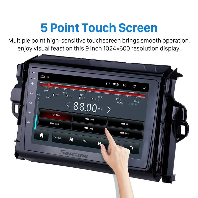Seicane 9 &quotHD сенсорный экран Android 1 GPS для TOYOTA FORTUNER/COVERT 2015-2018 автомобильный