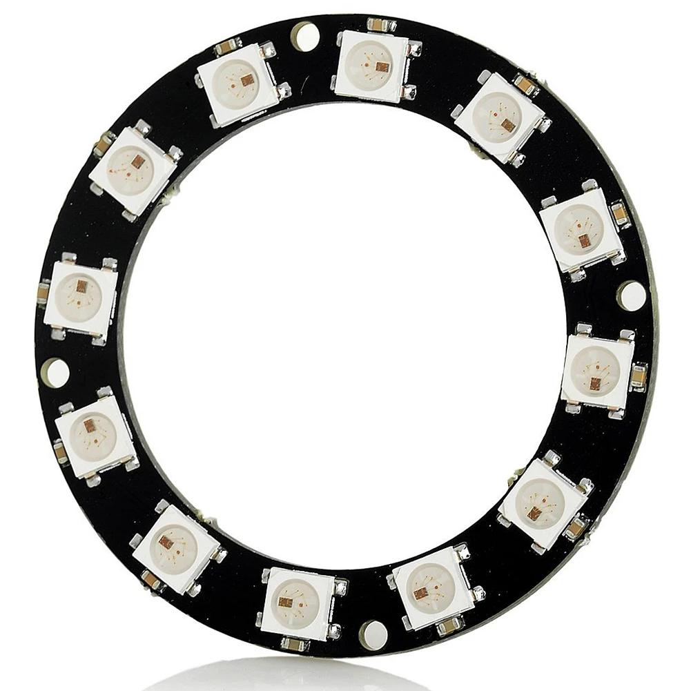 Цифровой светодиод Ws2812 Ring RGB 5050 LED интегрированный драйвер совместимый 12 LEDs-D50Mm |