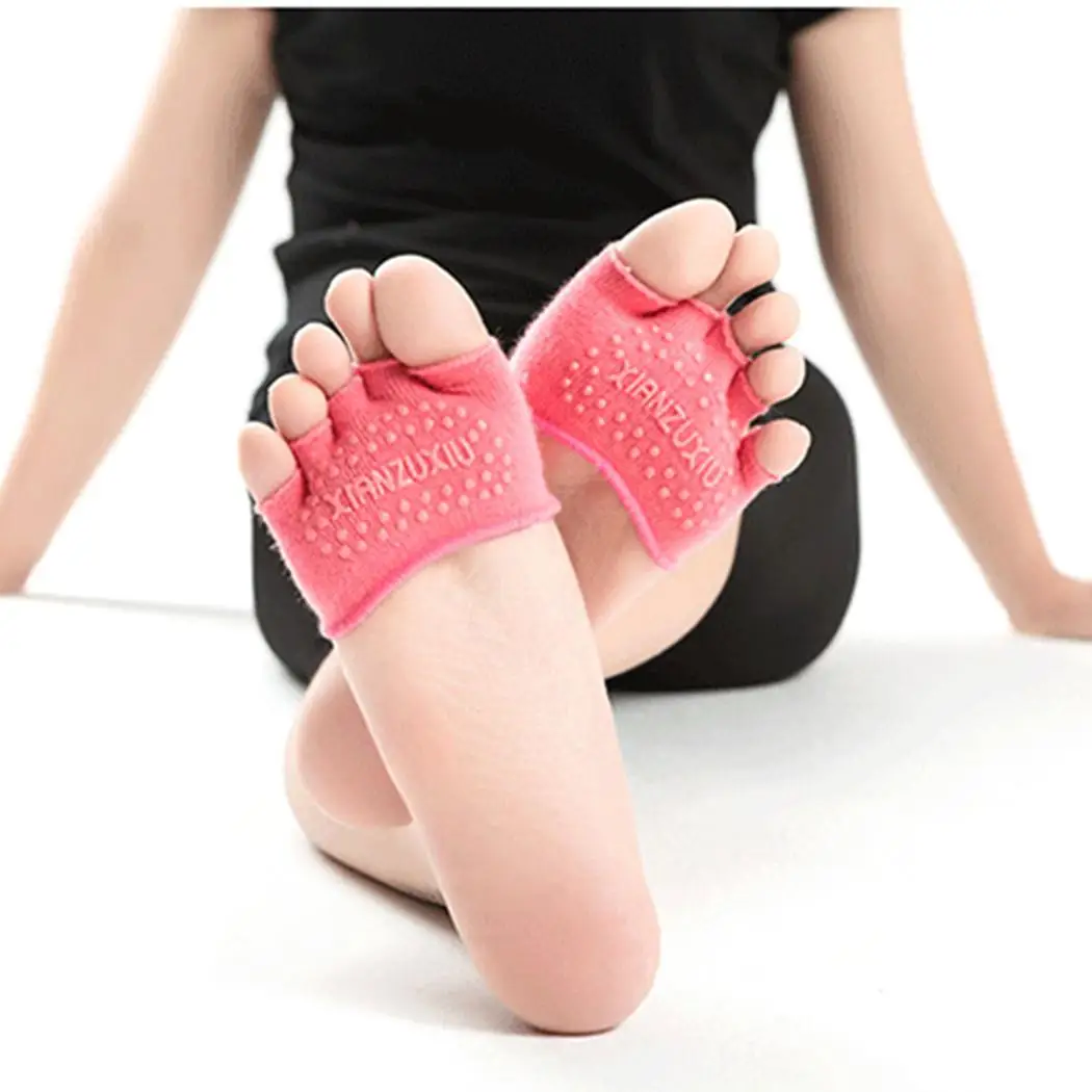 Unisex Women Men Non Slip Skid Socks with Grips Toe Yoga Pair of Socks(2Pcs) Pilates | Спорт и развлечения