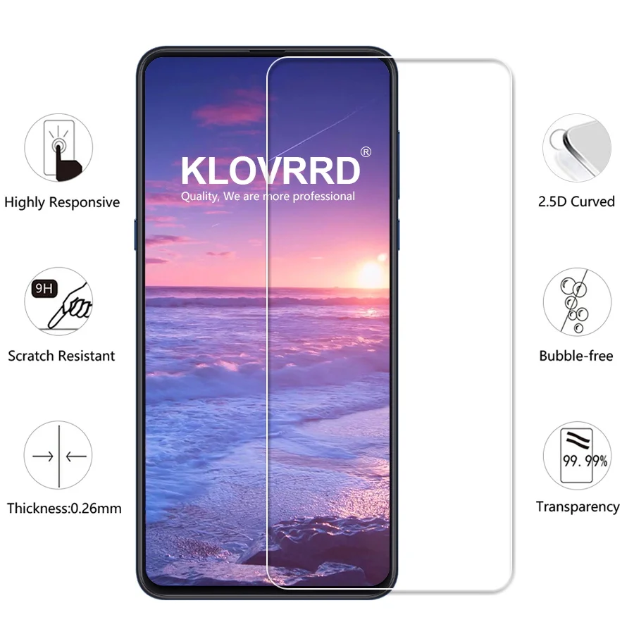KLOVRRD 2.5D Закаленное стекло для Xiaomi mi x 3 9 H прозрачная защитная пленка против