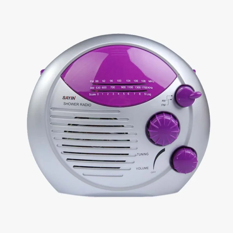 SAYIN AM FM радио душ водонепроницаемый для ванной комнаты висит фиолетовый