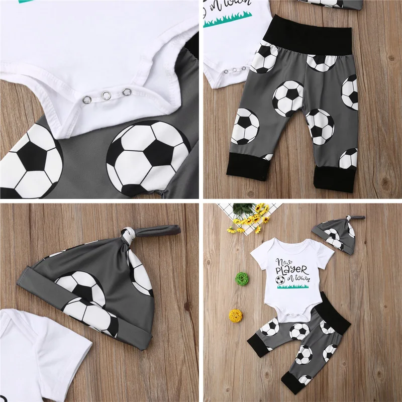 Baby Boy Clothes Newborn Infant Girl Outfits Bodysuit Carton Hat Pants Leggings Set Small Fish 3PCS 0-18M | Детская одежда и обувь