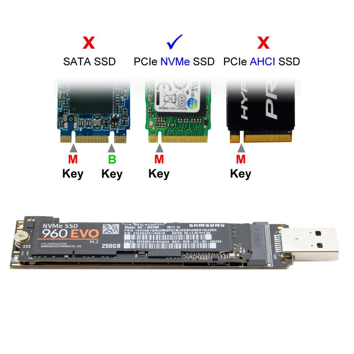 USB 3 0 адаптер Nvme M key M.2 NGFF SSD Внешний PCBA конвейер карты памяти флэш