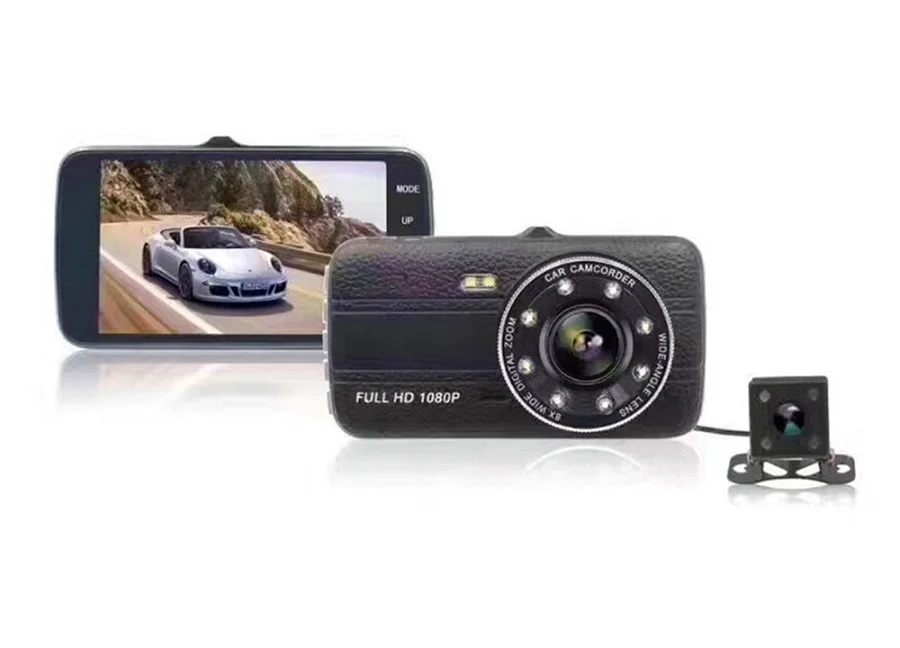 4 дюймовый IPS экран высокой четкости двойная камера 1080P Автомобильный регистратор