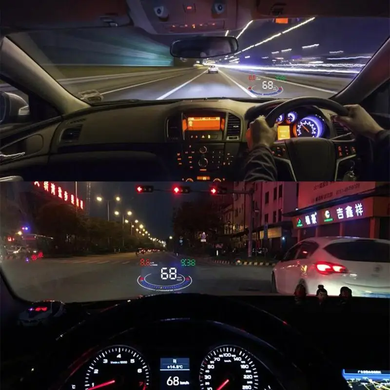 E300 5 &quotУниверсальный OBD2 автомобильный HUD GPS дисплей