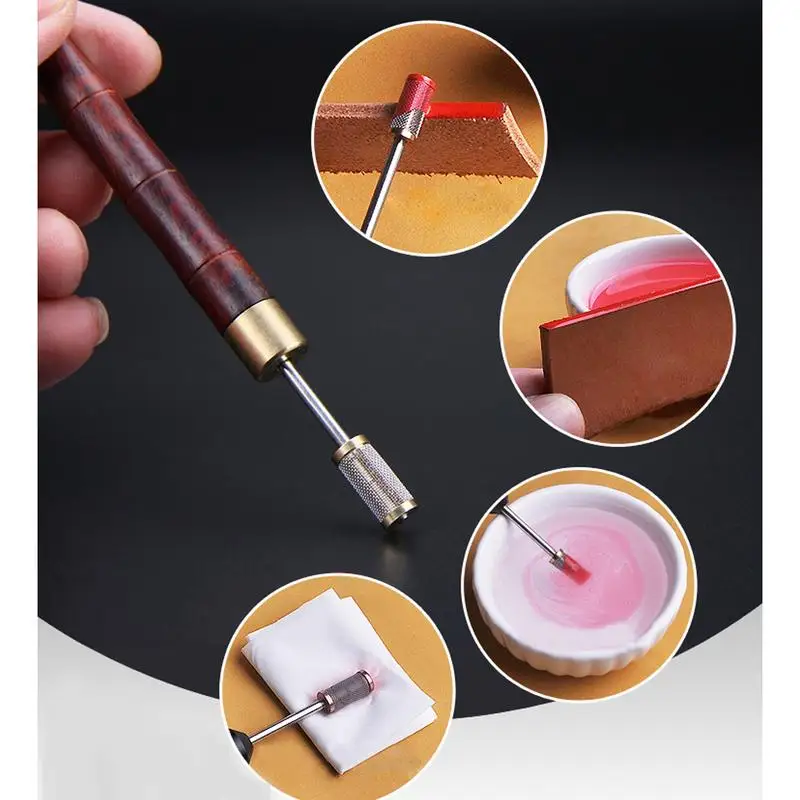 Новый инструмент для рукоделия кожи обработки масла двойной наконечник