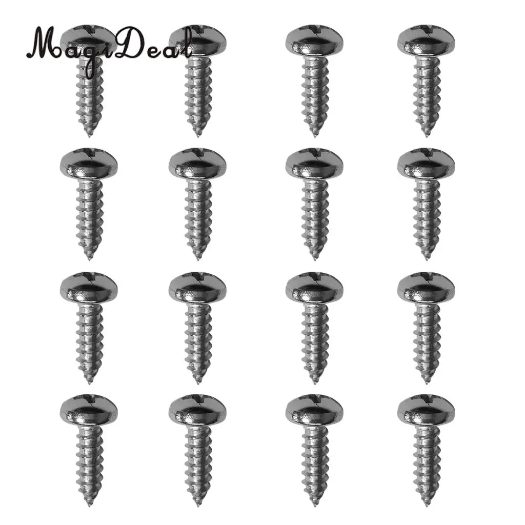 

MagiDeal 20 Pieces Durable Marine M5 Stainless Steel Self-Tapping Screws Kayak Canoe Fishing Boat Dinghy Accessories