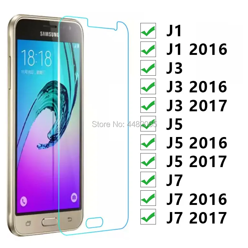 Защитное стекло для Samsung J1 J3 J5 J7 2016 2017 закаленное на Galaxy J 1 3 5 7 1j 3j 5j 7j 6 Защитная