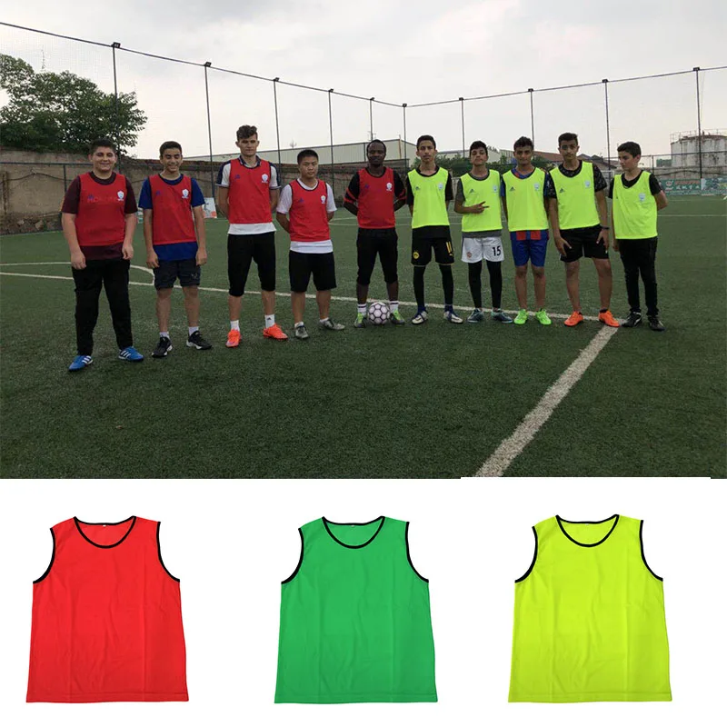 6 Pcs Adult Sleeveless Soccer Jerseys Football Group Fight Vest Training Printing Soccer Jersey For Team Shirts Grouping Shirts