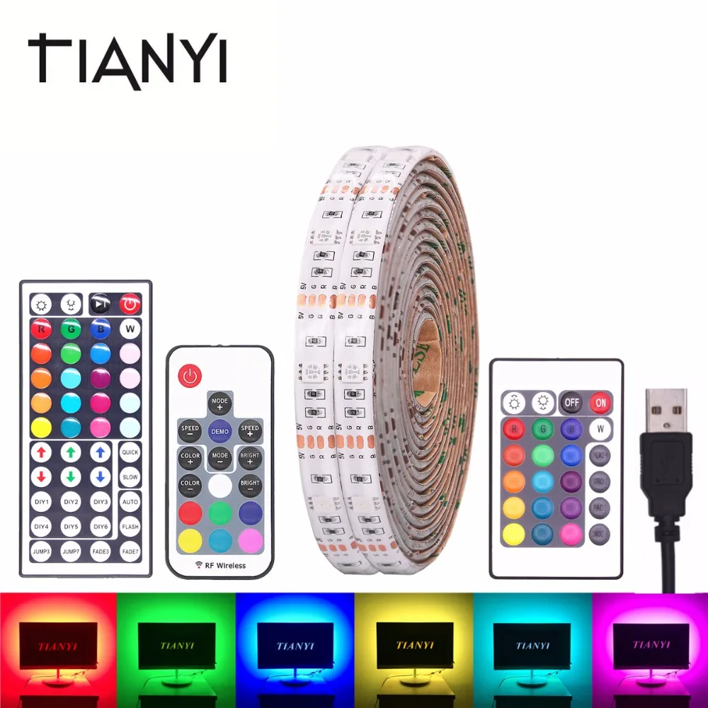 Светодиодная лента RGB Водонепроницаемая 5 в постоянного тока USB Гибкая неоновая
