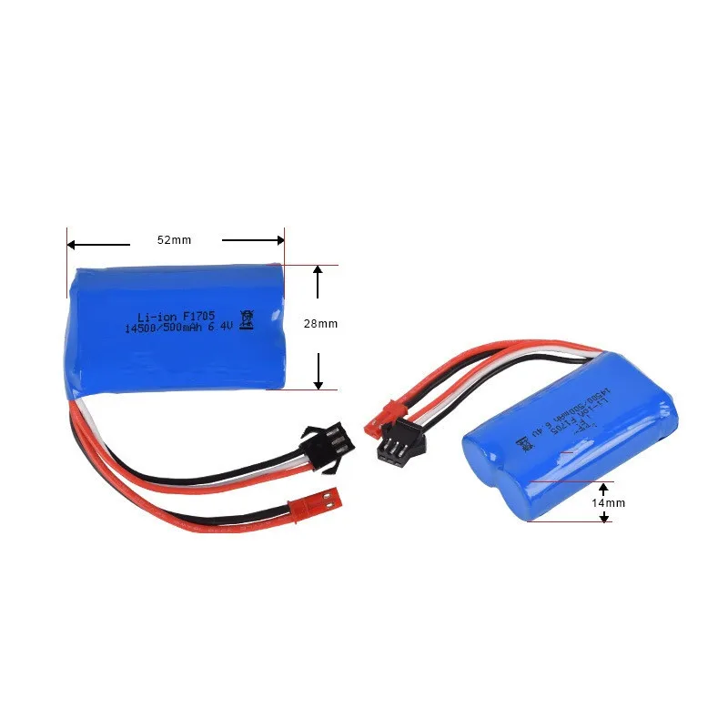 6 4 v 14500 500mah литий-ионный аккумулятор Батарея для Wltoys 18401/18402 дистанционного