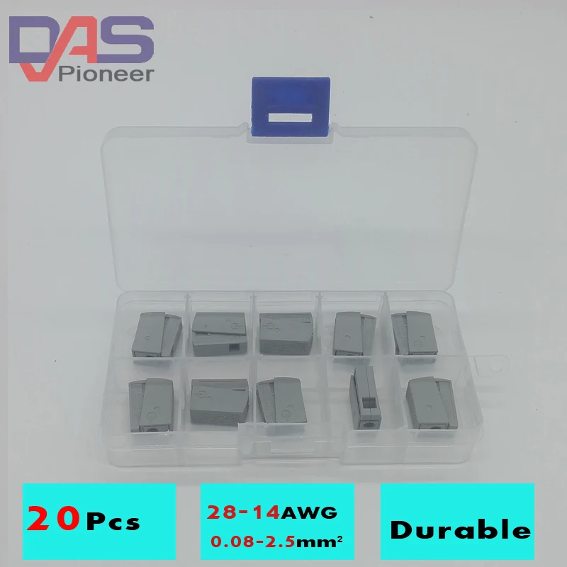 20 шт. VSE 111 разъем проводки для лампы 1pin push провод клеммный блок AWG 12|lamp connector|terminal