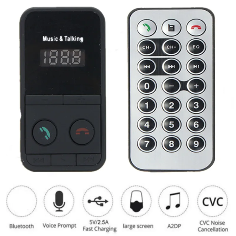 KROAK bluetooth автомобильный комплект mp3 плеер микрофон FM передатчик радио модулятор SD