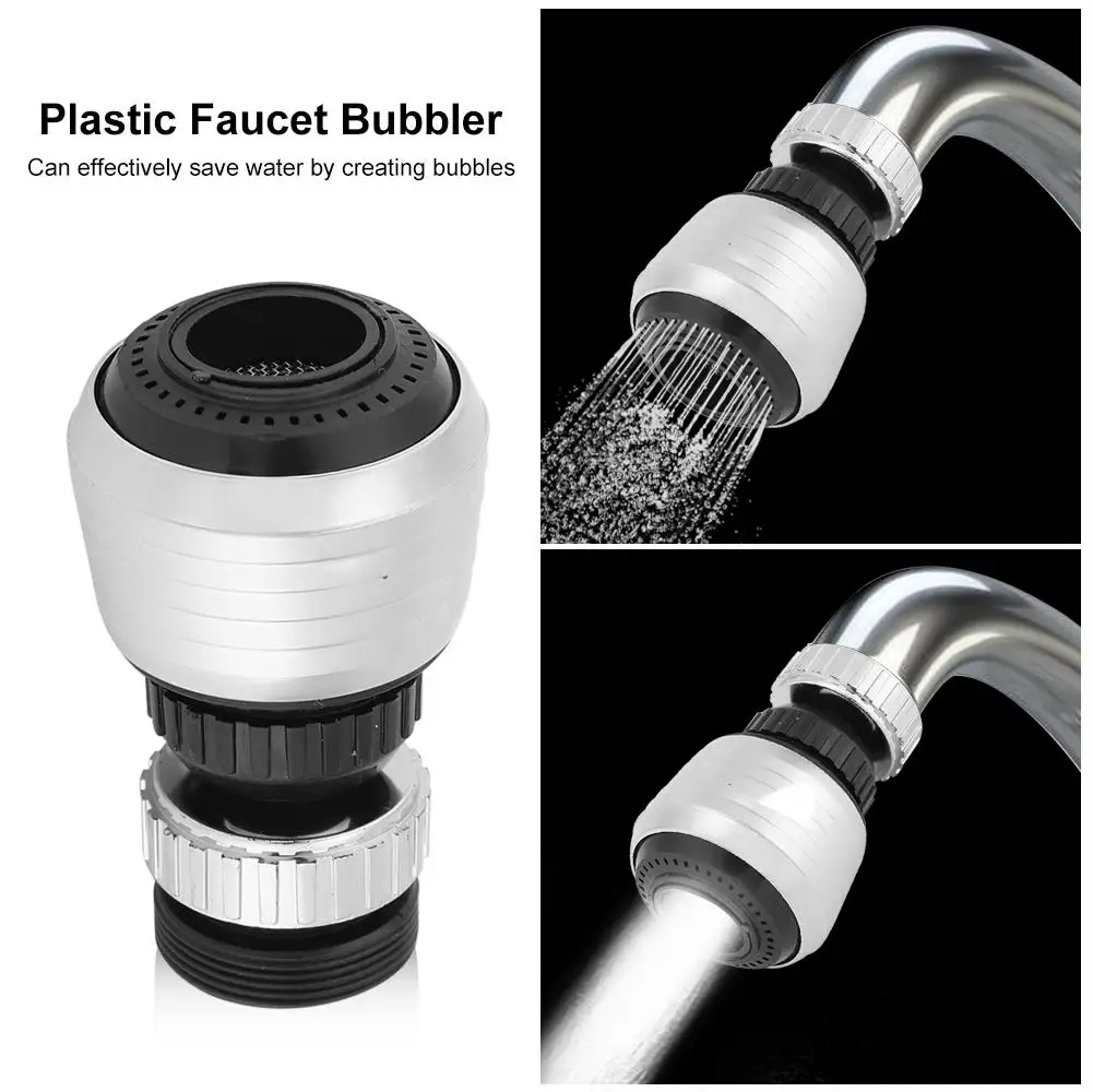 

360 Degree Adjustable Faucet Bubbler Water Filter Water Saving Faucet Aerator for Kitchen Bathroom