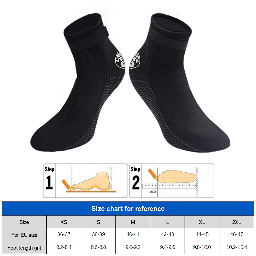 1 пара носки для дайвинга Пляжные Носки ботинки водонепроницаемая обувь 3 мм