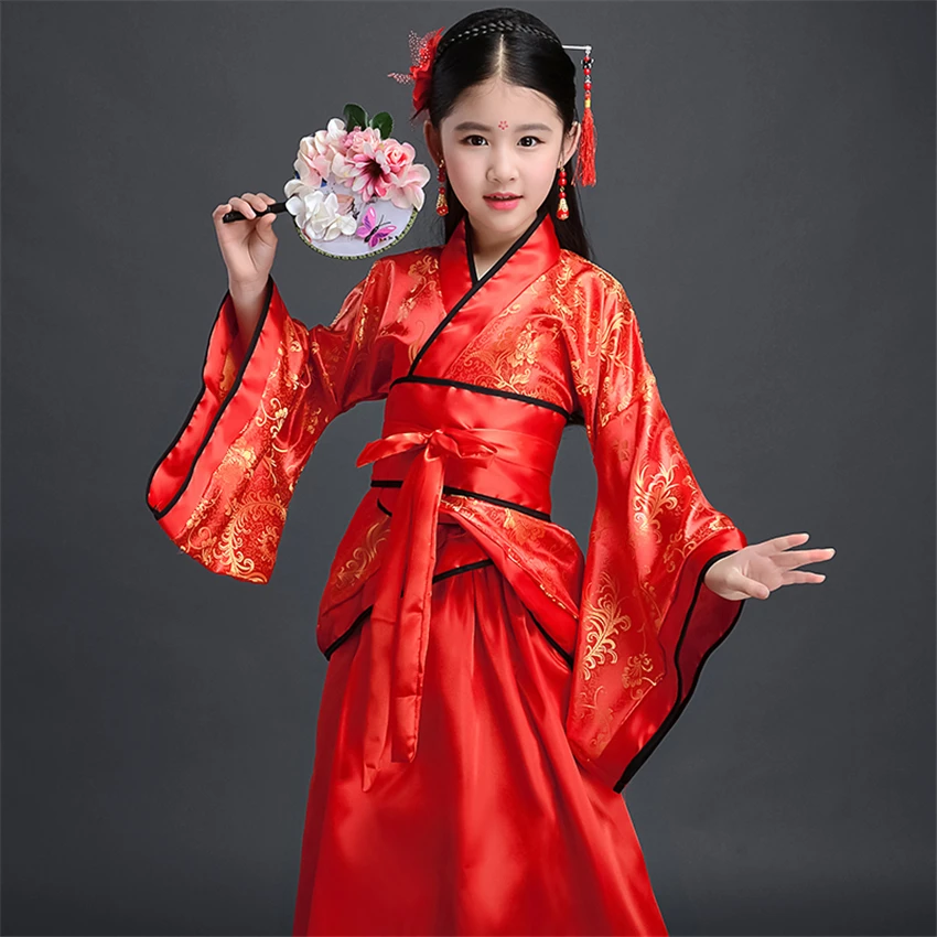 Детское сказочное платье Hanfu старинный китайский костюм Национальная