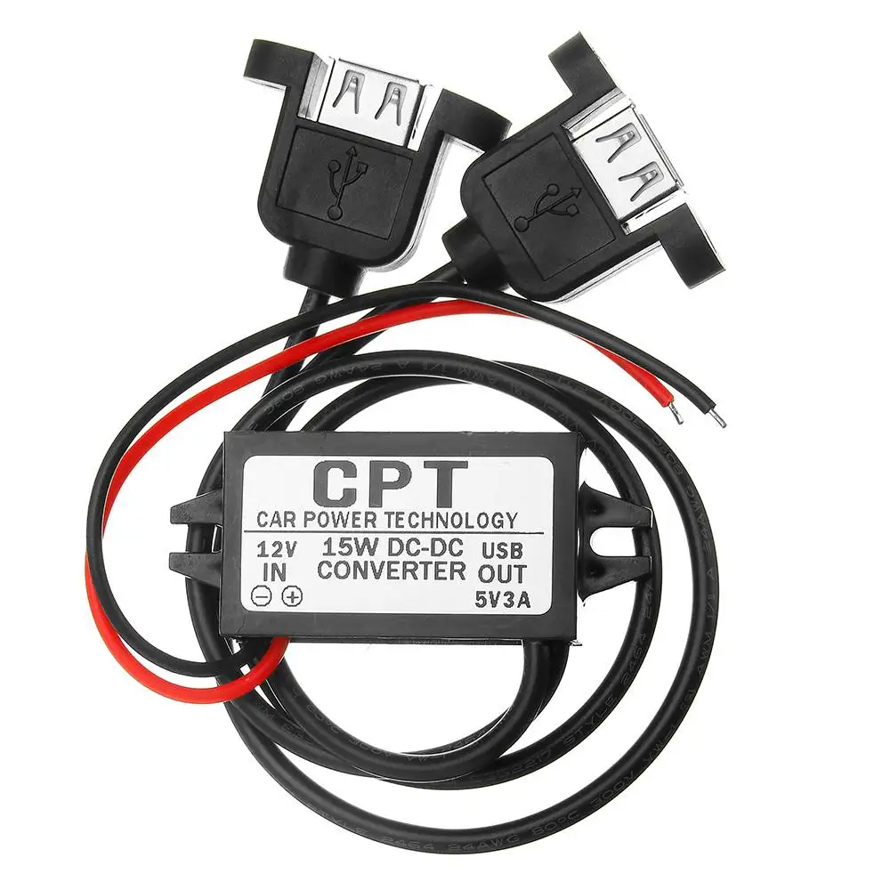 LEORY двойной 12 В до 5 3A 15 Вт USB выход адаптер питания для Arduino DC преобразователь