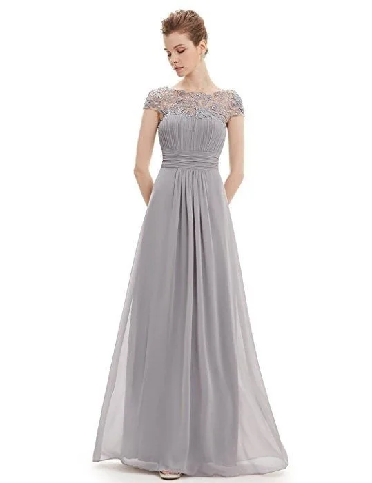 Solid Hollow Out Maxi Party Club Dresses for Women Empire Patchwork O Neck Summer Short Sleeve A-Line Lace Vestidos | Женская одежда