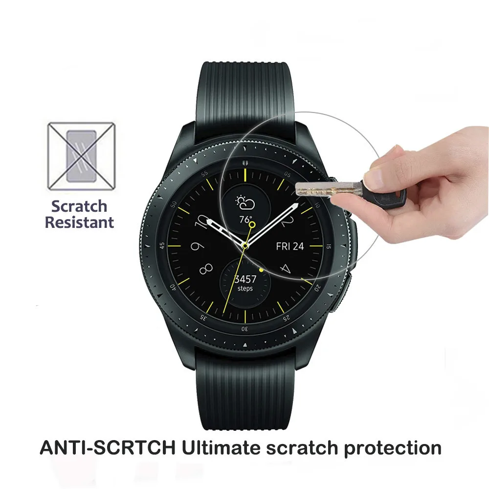 2 упаковки 0 3 мм 2.5D 9H прозрачное закаленное стекло Защита экрана для Samsung Galaxy Watch 42 46 пленка умных часов