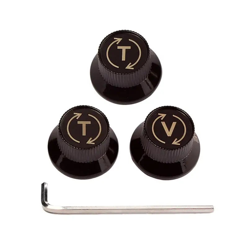 1 Set Speed Control Knob Metal Durable Volume Allen Keys Screw for Bass Guitar Musical Instrument | Спорт и развлечения